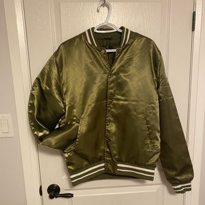 Peace Collective - Green Bomber Jacket - Unisex Medium - Home is Canada